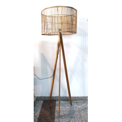 Lampa podłogowa BOHO trójnóg rattan 140 cm